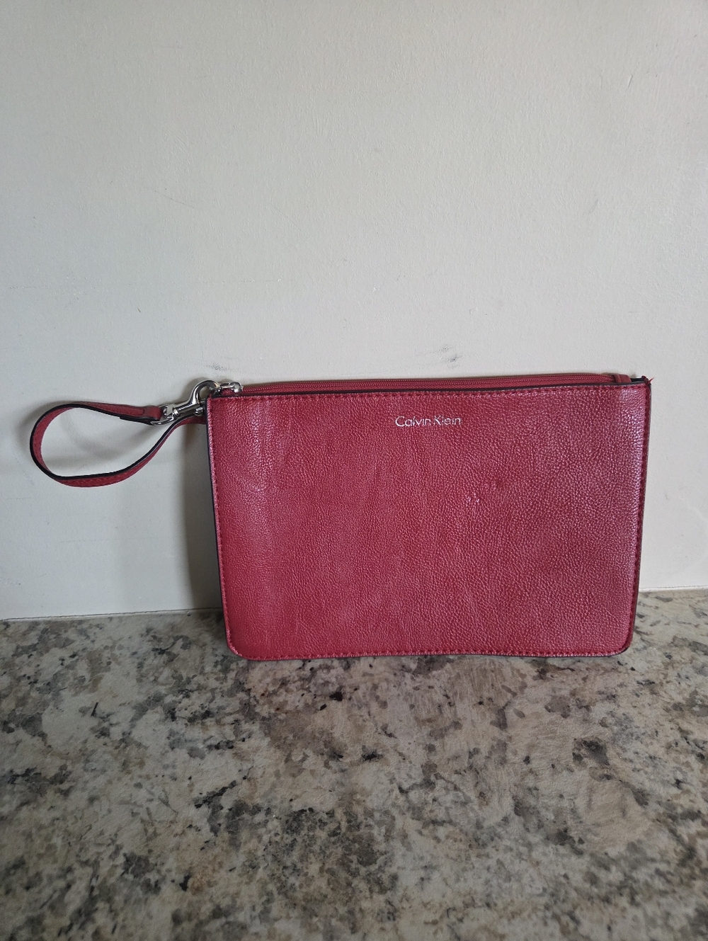 Calvin Klein Red Wristlet Clutch